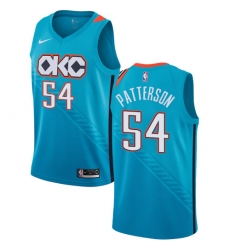 Men's Nike Oklahoma City Thunder #54 Patrick Patterson Swingman Turquoise NBA Jersey - City Edition