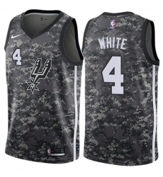 Women's Nike San Antonio Spurs #4 Derrick White Swingman Camo NBA Jersey - City Edition