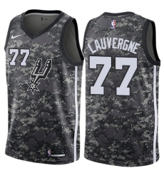 Men's Nike San Antonio Spurs #77 Joffrey Lauvergne Authentic Camo NBA Jersey - City Edition
