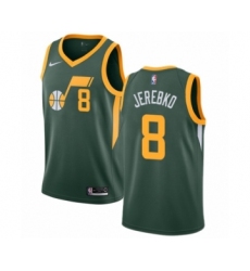 Women's Nike Utah Jazz #8 Jonas Jerebko Green Swingman Jersey - Earned Edition