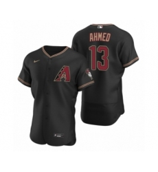 Men's Arizona Diamondbacks #13 Nick Ahmed Nike Black Authentic 2020 Alternate Jersey