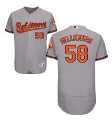 Men's Majestic Baltimore Orioles #58 Jeremy Hellickson Grey Flexbase Authentic Collection MLB Jersey