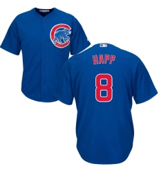 Youth Majestic Chicago Cubs #8 Ian Happ Authentic Royal Blue Alternate Cool Base MLB Jersey