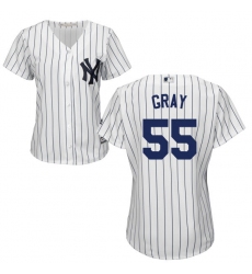 Women's Majestic New York Yankees #55 Sonny Gray Authentic White Home MLB Jersey