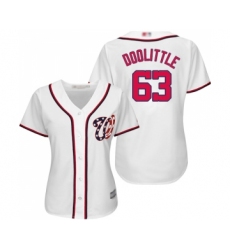 Women's Washington Nationals #63 Sean Doolittle Replica White Home Cool Base Baseball Jersey