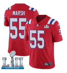 Men's Nike New England Patriots #55 Cassius Marsh Red Alternate Vapor Untouchable Limited Player Super Bowl LII NFL Jersey