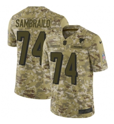 Men's Nike Atlanta Falcons #74 Ty Sambrailo Limited Camo 2018 Salute to Service NFL Jersey