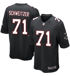 Men's Nike Atlanta Falcons #71 Wes Schweitzer Game Black Alternate NFL Jersey