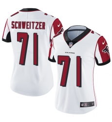Women's Nike Atlanta Falcons #71 Wes Schweitzer White Vapor Untouchable Elite Player NFL Jersey