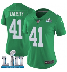 Women's Nike Philadelphia Eagles #41 Ronald Darby Limited Green Rush Vapor Untouchable Super Bowl LII NFL Jersey