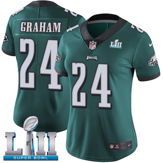 Women's Nike Philadelphia Eagles #24 Corey Graham Midnight Green Team Color Vapor Untouchable Limited Player Super Bowl LII NFL Jersey