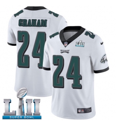 Youth Nike Philadelphia Eagles #24 Corey Graham White Vapor Untouchable Limited Player Super Bowl LII NFL Jersey