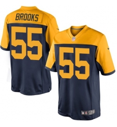Youth Nike Green Bay Packers #55 Ahmad Brooks Navy Blue Alternate Vapor Untouchable Elite Player NFL Jersey