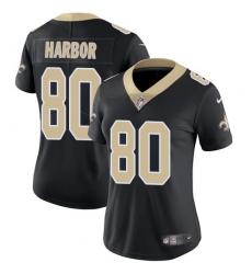 Women's Nike New Orleans Saints #80 Clay Harbor Black Team Color Vapor Untouchable Limited Player NFL Jersey