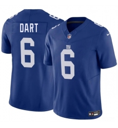 Men's New York Giants #6 Jaxson Dart Blue 2025 Draft F.U.S.E. Vapor Untouchable Limited Football Stitched Jersey