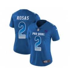 Women's Nike New York Giants #2 Aldrick Rosas Limited Royal Blue NFC 2019 Pro Bowl NFL Jersey