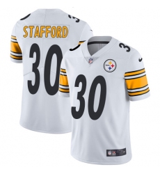 Men's Nike Pittsburgh Steelers #30 Daimion Stafford White Vapor Untouchable Limited Player NFL Jersey