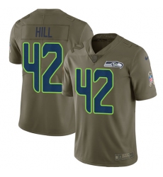 Youth Nike Seattle Seahawks #42 Delano Hill Limited Olive 2017 Salute to Service NFL Jersey