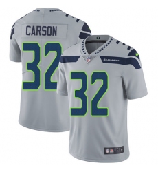 Men's Nike Seattle Seahawks #32 Chris Carson Grey Alternate Vapor Untouchable Limited Player NFL Jersey