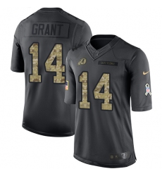 Men's Nike Washington Redskins #14 Ryan Grant Limited Black 2016 Salute to Service NFL Jersey