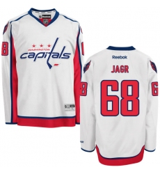 Women's Reebok Washington Capitals #68 Jaromir Jagr Authentic White Away NHL Jersey