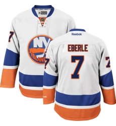 Youth Reebok New York Islanders #7 Jordan Eberle Authentic White Away NHL Jersey