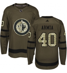 Youth Adidas Winnipeg Jets #40 Joel Armia Premier Green Salute to Service NHL Jersey