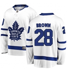 Men's Toronto Maple Leafs #28 Connor Brown Fanatics Branded White Away Breakaway NHL Jersey