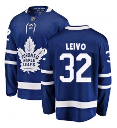 Men's Toronto Maple Leafs #32 Josh Leivo Fanatics Branded Royal Blue Home Breakaway NHL Jersey