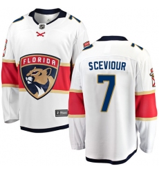 Youth Florida Panthers #7 Colton Sceviour Fanatics Branded White Away Breakaway NHL Jersey