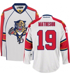 Women's Reebok Florida Panthers #19 Michael Matheson Authentic White Away NHL Jersey