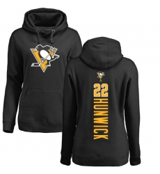 NHL Women's Adidas Pittsburgh Penguins #22 Matt Hunwick Black Backer Pullover Hoodie