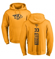 NHL Adidas Nashville Predators #33 Viktor Arvidsson Gold One Color Backer Pullover Hoodie
