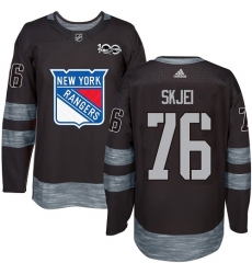 Men's Adidas New York Rangers #76 Brady Skjei Premier Black 1917-2017 100th Anniversary NHL Jersey
