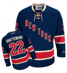 Youth Reebok New York Rangers #22 Kevin Shattenkirk Authentic Navy Blue Third NHL Jersey