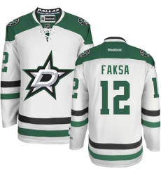 Youth Reebok Dallas Stars #12 Radek Faksa Authentic White Away NHL Jersey