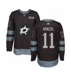 Men's Adidas Dallas Stars #11 Martin Hanzal Authentic Black 1917-2017 100th Anniversary NHL Jersey