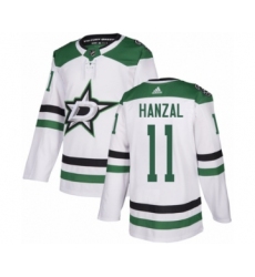 Men's Adidas Dallas Stars #11 Martin Hanzal Authentic White Away NHL Jersey