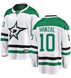 Men's Dallas Stars #10 Martin Hanzal Authentic White Away Fanatics Branded Breakaway NHL Jersey