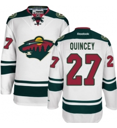 Men's Reebok Minnesota Wild #27 Kyle Quincey Authentic White Away NHL Jersey