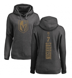 NHL Women's Adidas Vegas Golden Knights #7 Jason Garrison Charcoal One Color Backer Pullover Hoodie