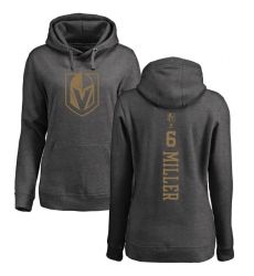 NHL Women's Adidas Vegas Golden Knights #6 Colin Miller Charcoal One Color Backer Pullover Hoodie