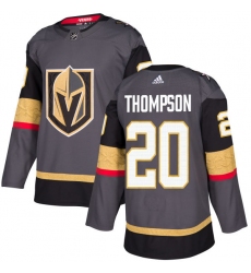 Men's Adidas Vegas Golden Knights #20 Paul Thompson Authentic Gray Home NHL Jersey