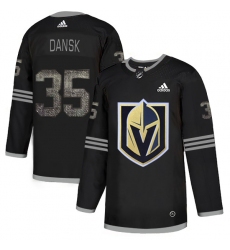 Men's Adidas Vegas Golden Knights #35 Oscar Dansk Black Authentic Classic Stitched NHL Jersey