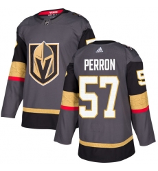 Men's Adidas Vegas Golden Knights #57 David Perron Premier Gray Home NHL Jersey