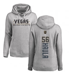 NHL Women's Adidas Vegas Golden Knights #56 Erik Haula Gray Backer Pullover Hoodie