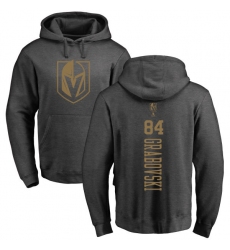 NHL Adidas Vegas Golden Knights #84 Mikhail Grabovski Charcoal One Color Backer Pullover Hoodie