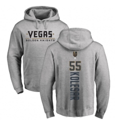 NHL Adidas Vegas Golden Knights #55 Keegan Kolesar Gray Backer Pullover Hoodie