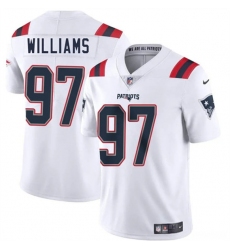 Men's New England Patriots #97 Milton Williams White 2025 Vapor Limited Football Stitched Jersey