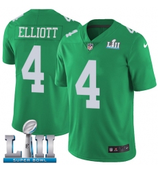 Men's Nike Philadelphia Eagles #4 Jake Elliott Limited Green Rush Vapor Untouchable Super Bowl LII NFL Jersey